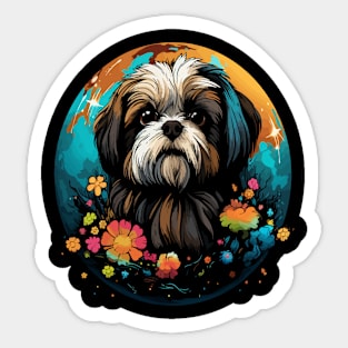 Shih Tzu Earth Day Sticker